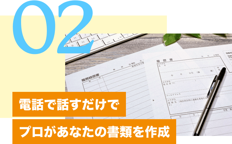 02電話で話すだけでプロがあなたの書類を作成
