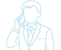 男性が転職相談するイラスト