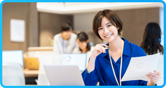 憧れの大手ホワイト企業で毎日キラキラ働ける!